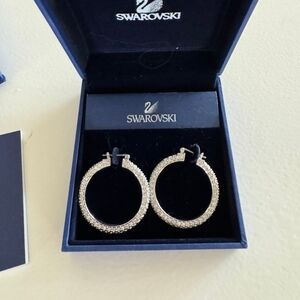 Swarovski Silver Hoop Earrings